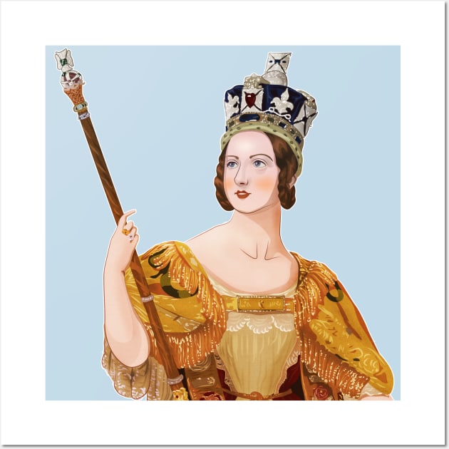 Queen Victoria - historical illustration Wall Art by vixfx